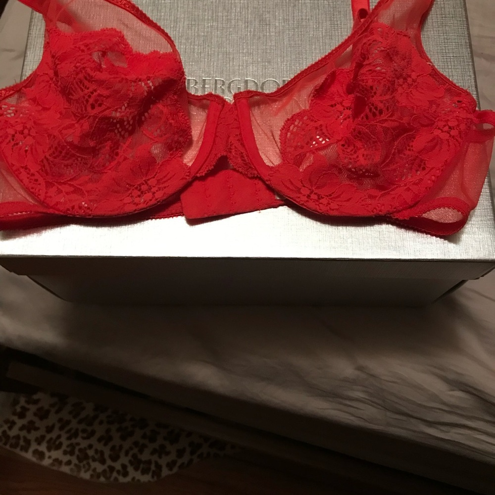 Elegant orange Lace Bra